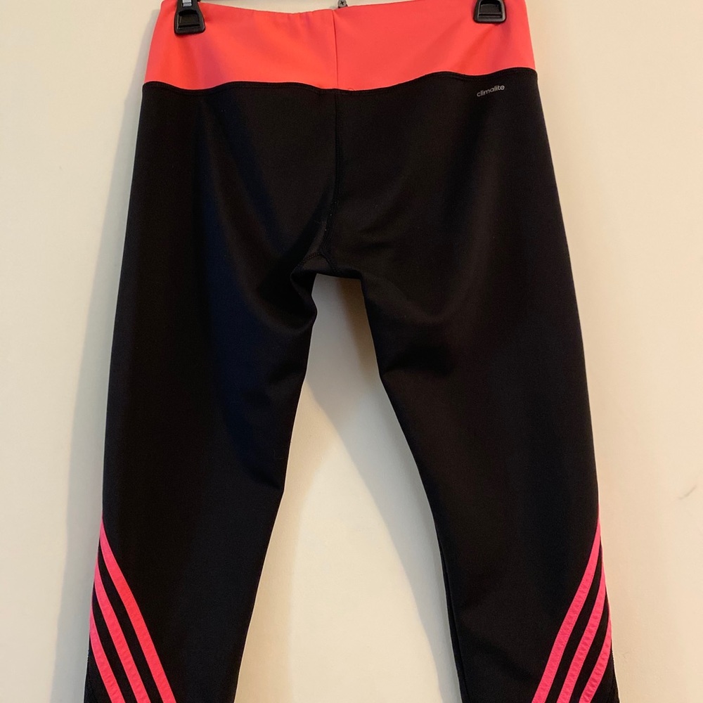 Adidas capris  tights size L orange black color - Picture 5 of 6